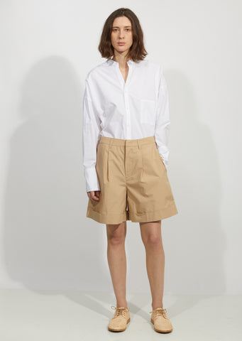 Cotton Poplin Turnup Shorts