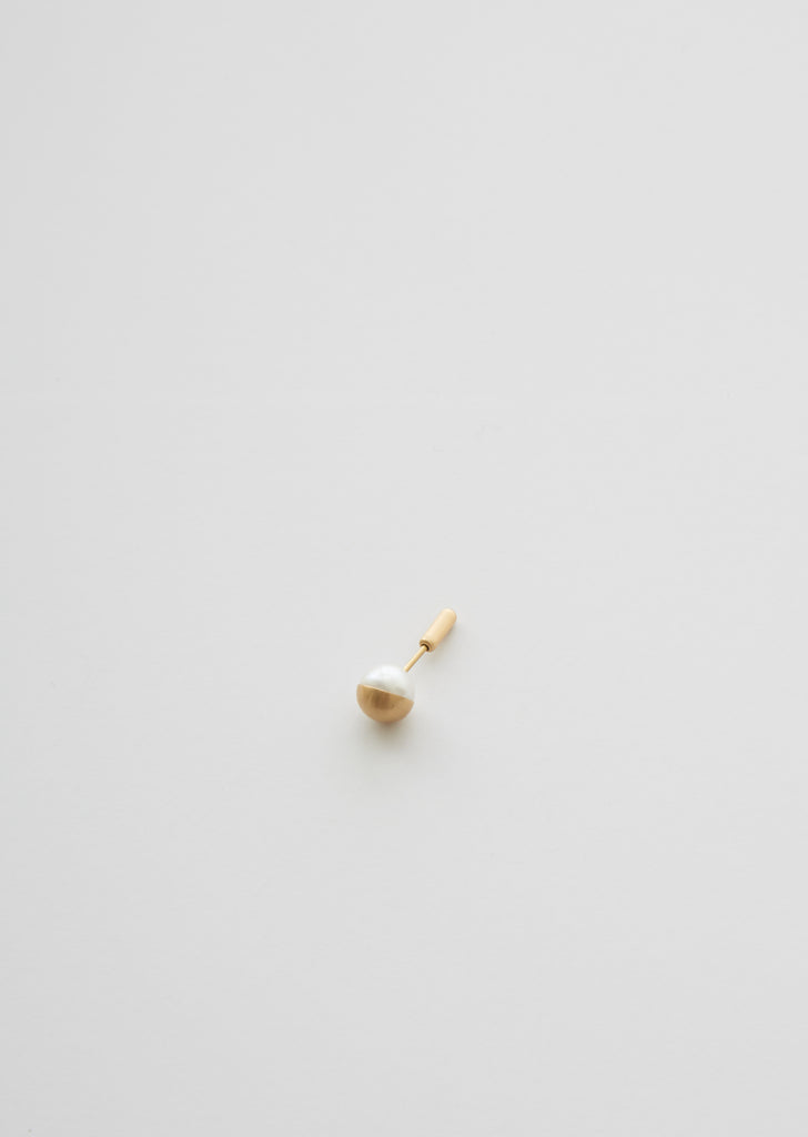 Half Akoya Pearl Earring 135, Single