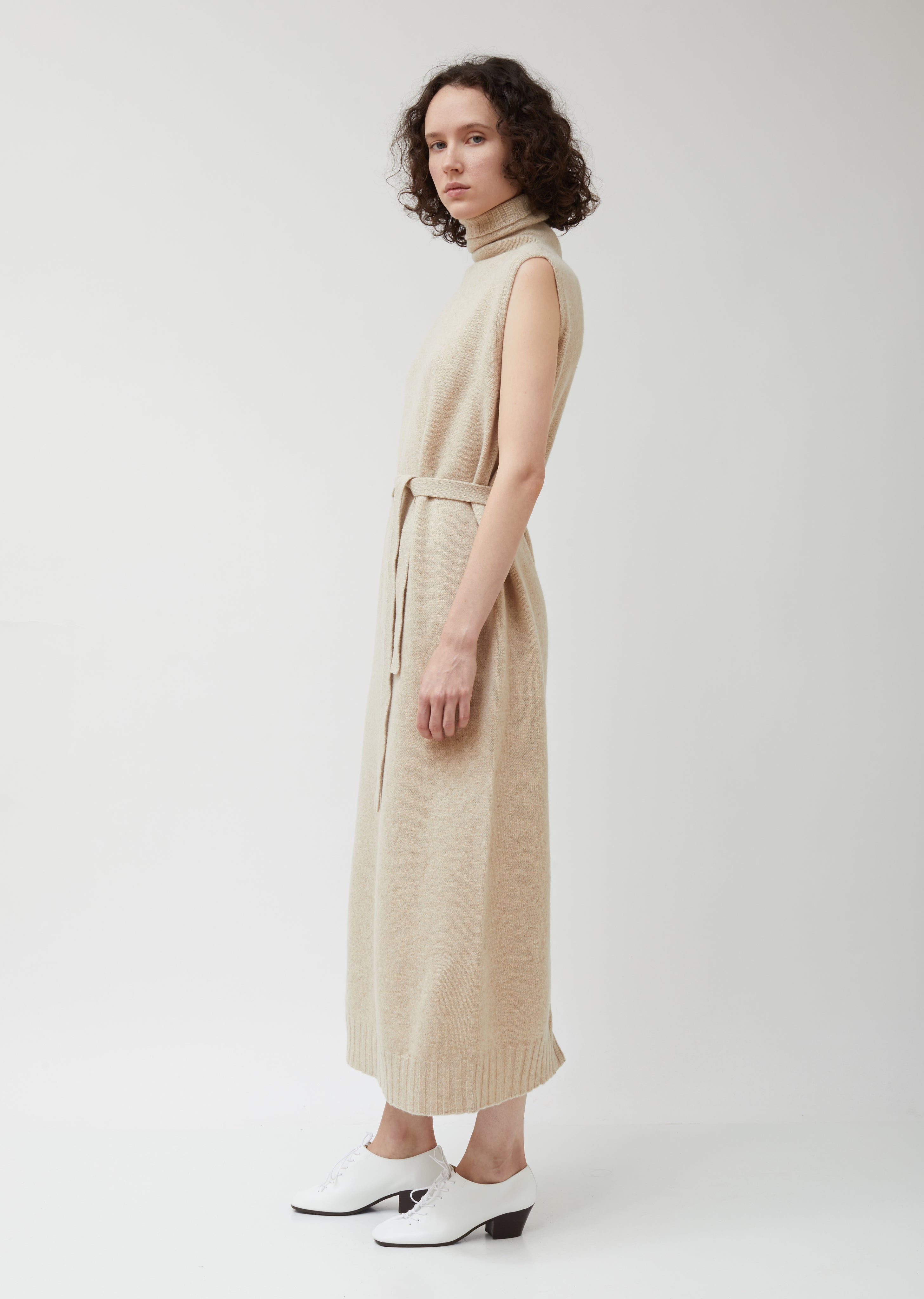 Beige Wool Tube Dress La Garonne Beige Wool Tube Dress La Garonne