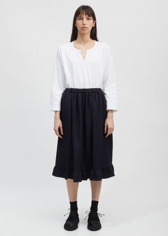 Ruffled Hem Drawstring Skirt