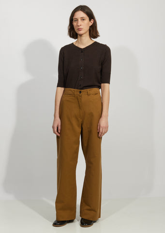 Wide Leg Naval Trouser