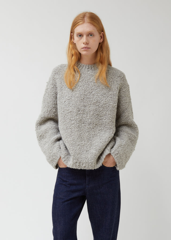 Astrakhan Pullover Crewneck Sweater