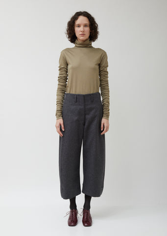 Cropped Wool Chino Pants