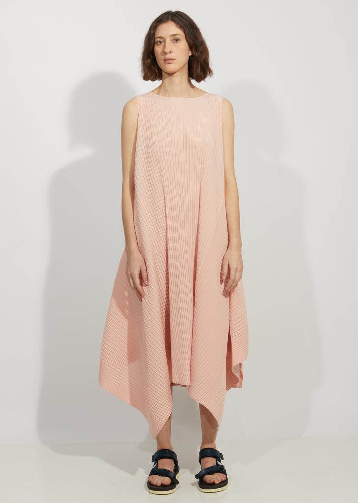 Cuddle Color Pleats Long Dress - 2 / Pink