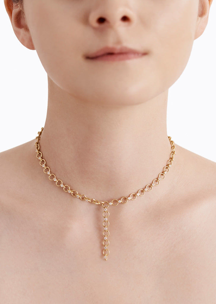 Diamond Link Necklace 01