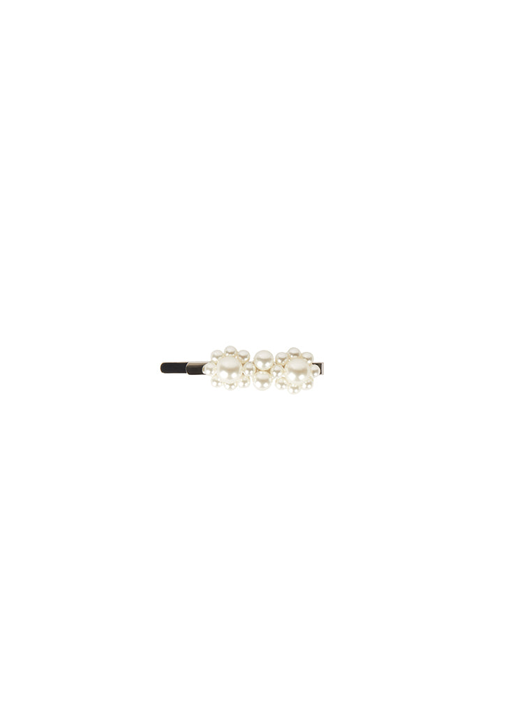 Faux white and peach pearl decor hair band – Stylbl
