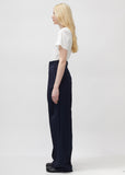 Double Pleats Tailored Flare Trousers