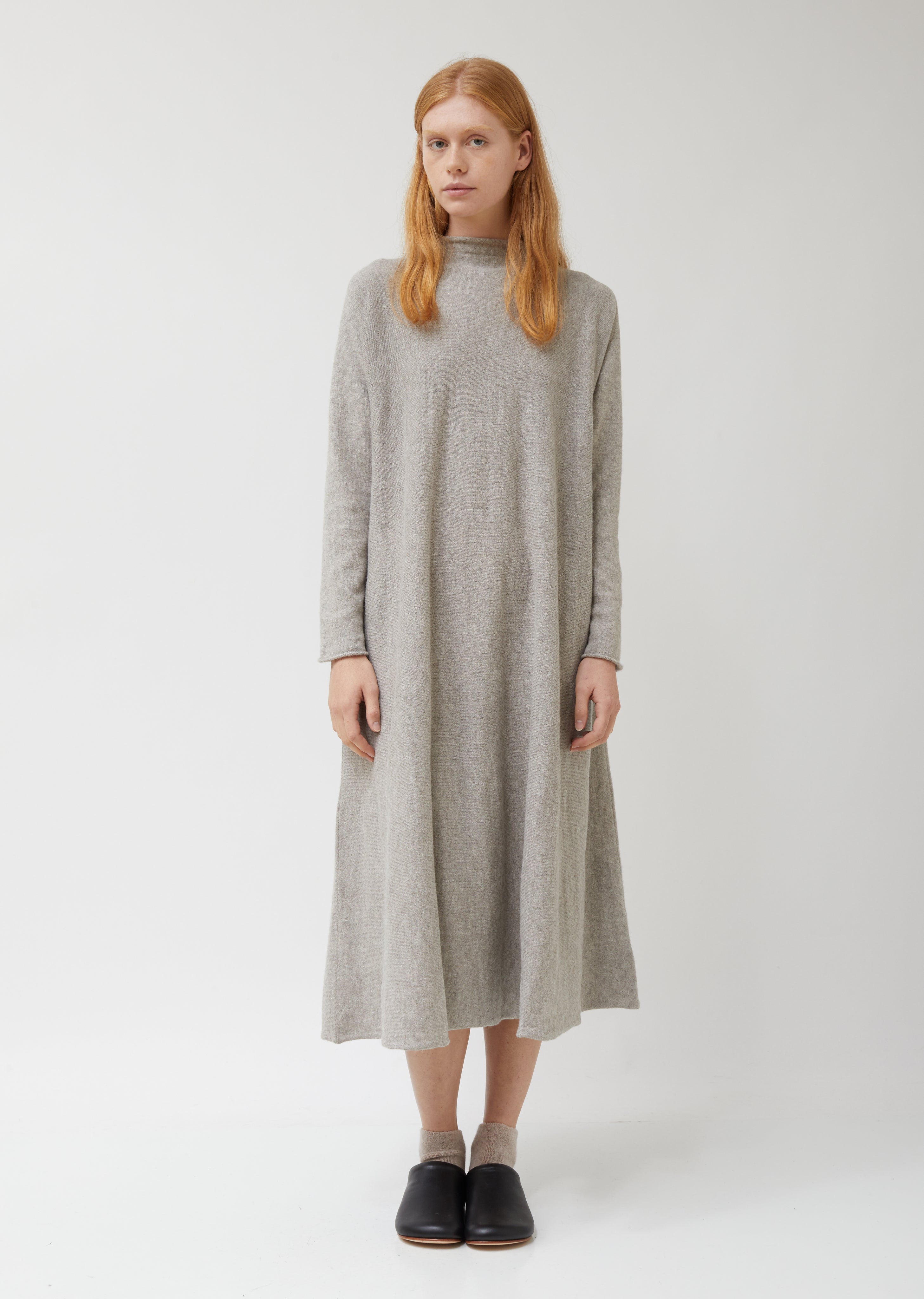Alpaca Cotton Blend Flare Dress La Garonne Alpaca Cotton Blend Flare Dress La Garonne