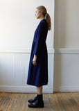 Indigo Yarn Dyed Flannel Bassen Dress