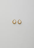 Gold Fat Baby Snake Earrings