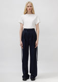 Double Pleats Tailored Flare Trousers
