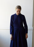Indigo Yarn Dyed Flannel Bassen Dress