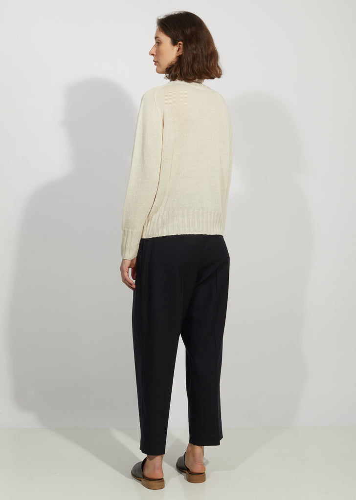 Linen & Cotton Wide Rollneck Sweater
