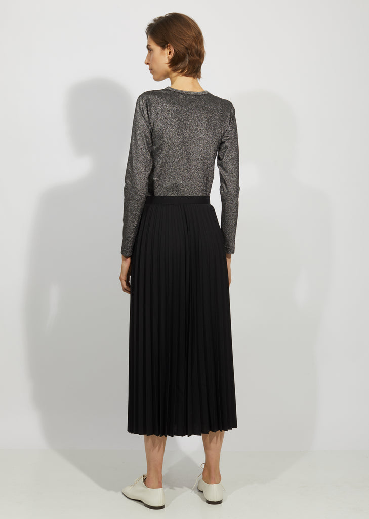 Wool Polyester Tropical Pleated Skirt