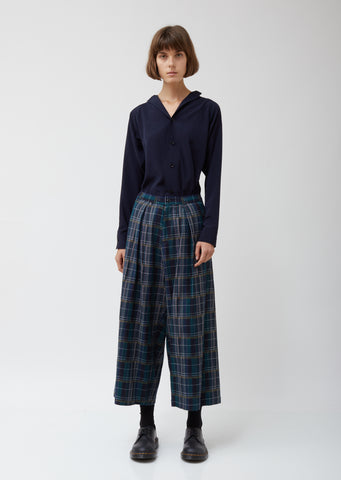 O-front Tuck Wide Pants