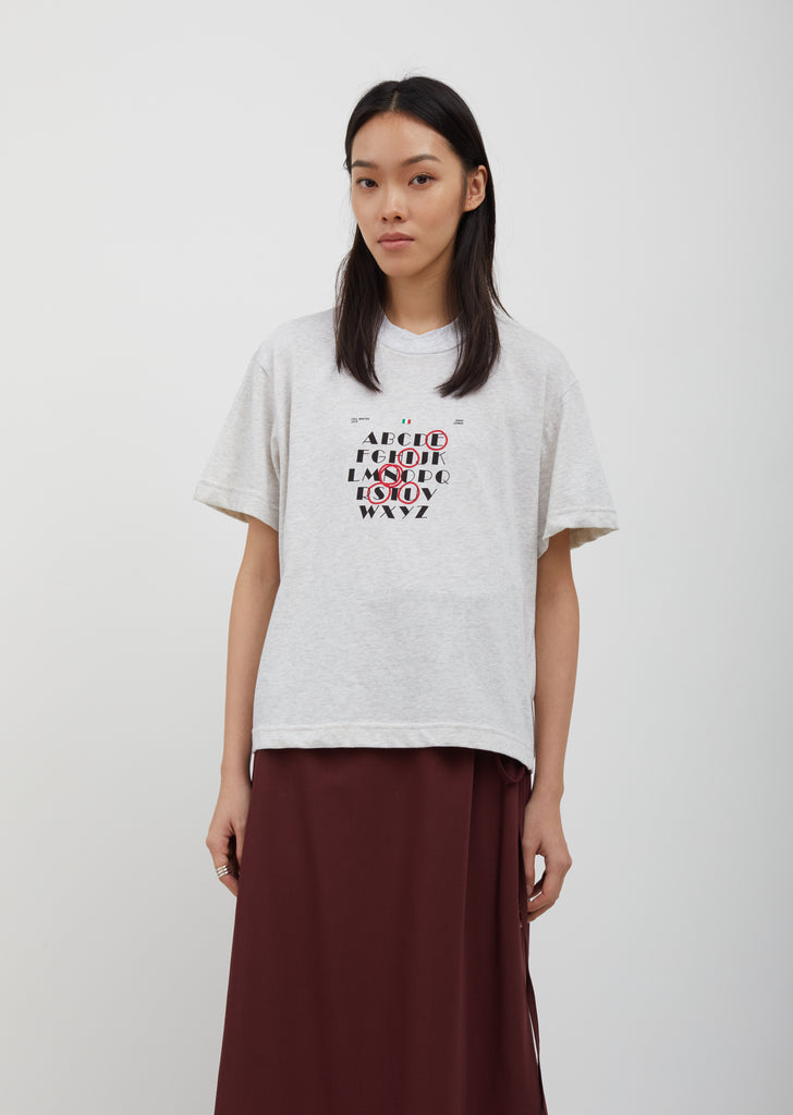 Alphabet Print Tee Shirt