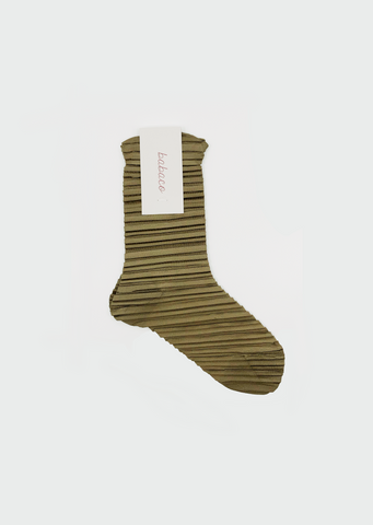 Crushed Socks — Gold Khaki