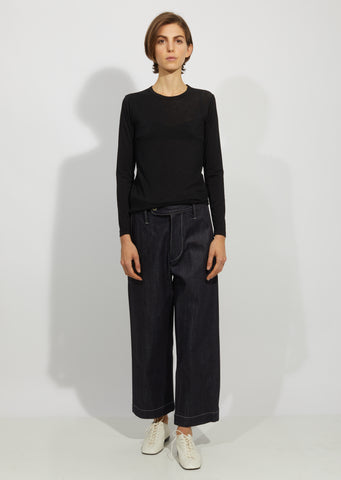 Cotton Denim Straight Jeans