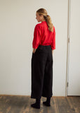 Women Stitched "Sashiko" Wide Straight Pants