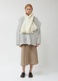Handwoven Keyhole Scarf in White