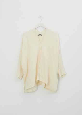 Linen Voile Blouse — Ivory