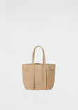 Washed Canvas 6 Pocket Tote S — Taupe