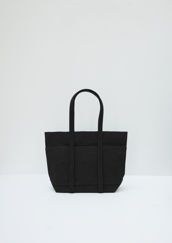 Washed Canvas 6-pockets Tote Small — Black