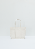 Washed Canvas 6-Pockets Tote Small — White