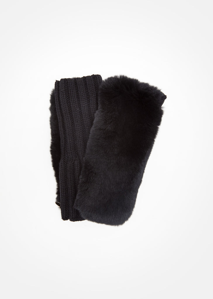 Fur Fingerless Gloves