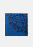 Blue Rose Printed Silk Bandana