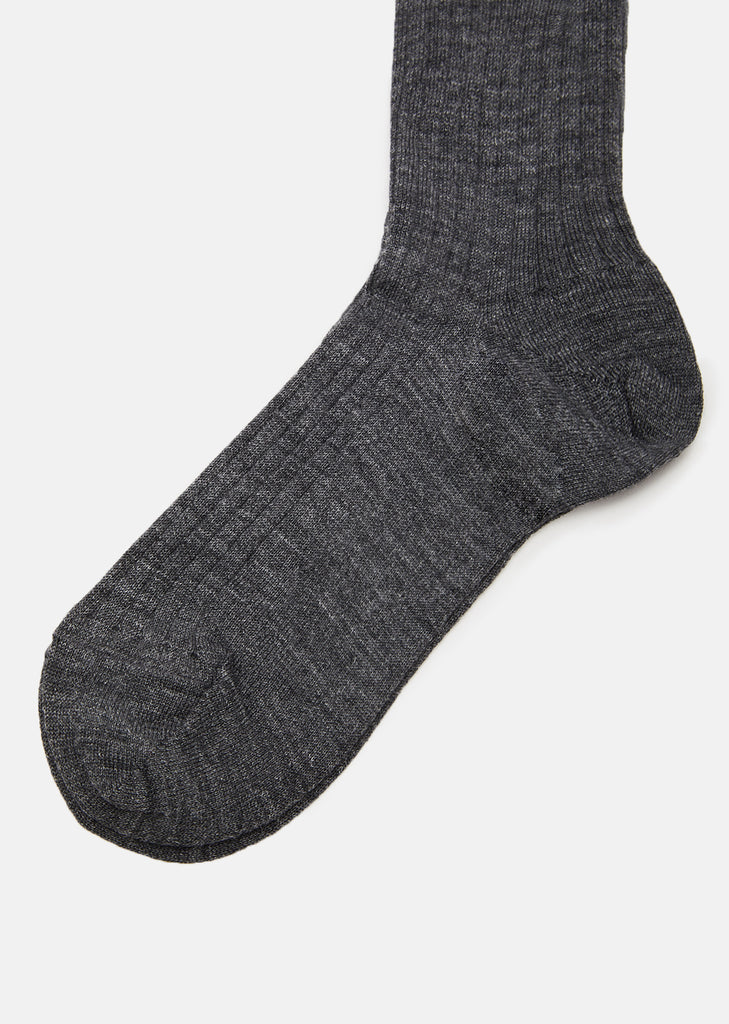 Ramie Short Socks in Charcoal Grey