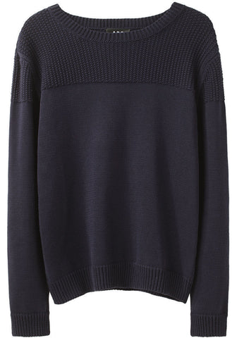 Contrast Knit Pullover
