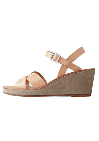 Cross Strap Wedge Sandal