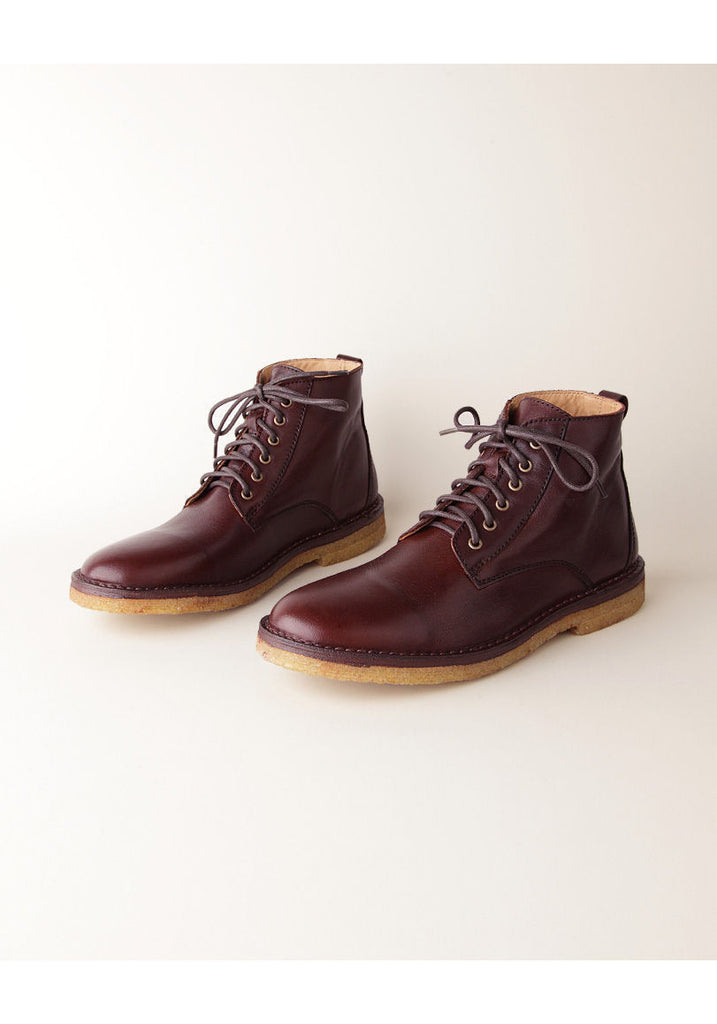 Lace-Up Crepe Sole Boot