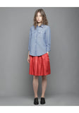 Pleated Rouge Skirt