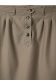 Pleated Gabardine Skirt