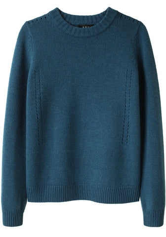 Pointelle Wool Pullover