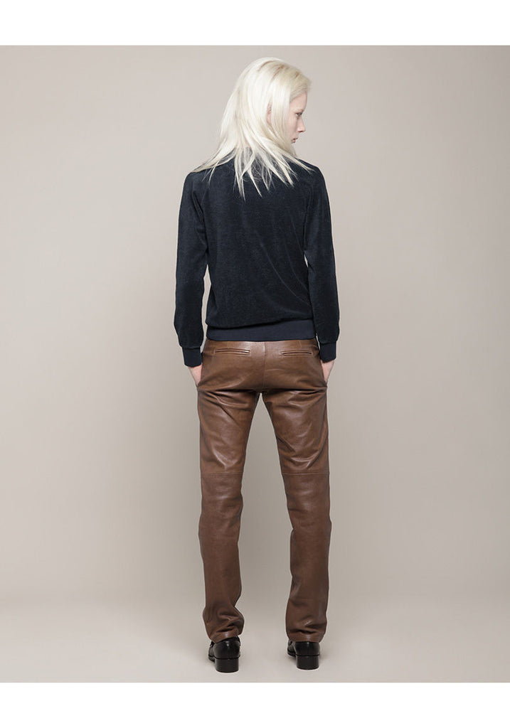 Seamed Leather Pant