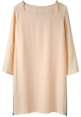 Silk Boatneck Dress