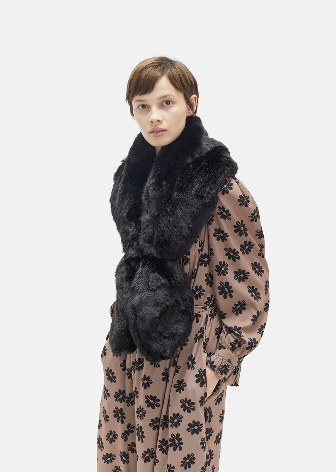 Long Fur Bow Scarf by Simone Rocha- La Garçonne