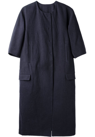 Sidney Rustic Collarless Coat