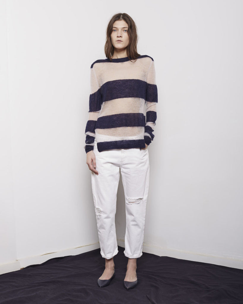 Octave Striped Mohair Pullover