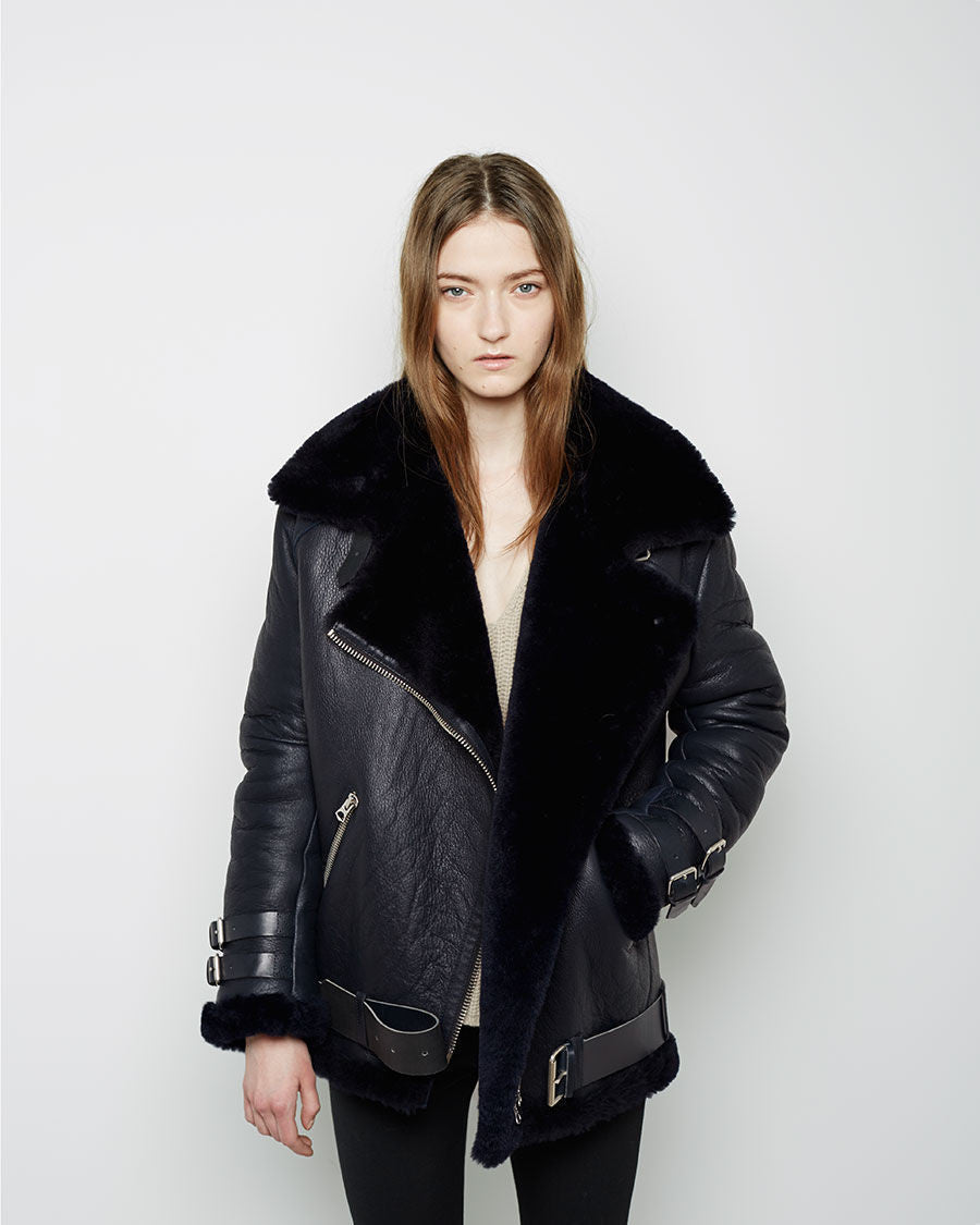 Velocite Oversized Shearling Jacket – La Garçonne