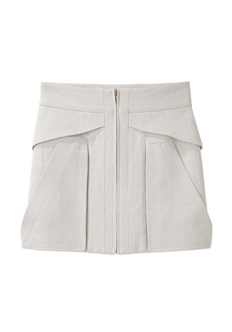 Brushed Twill Miniskirt