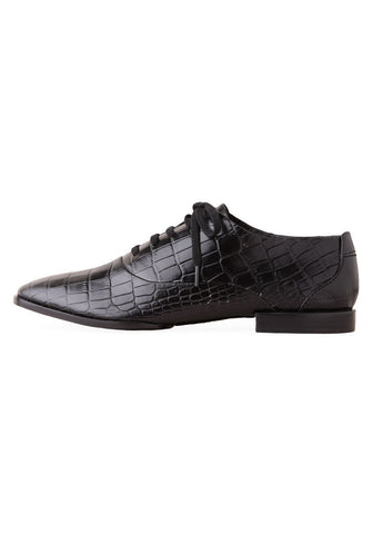 Croc Embossed Ingrid Oxford
