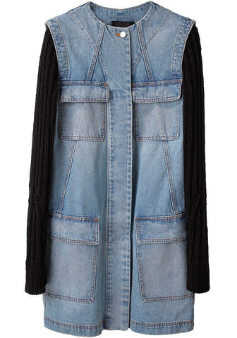 Denim Balmacaan Jacket