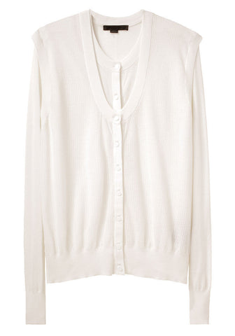 Double Layer Mesh Cardigan