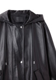 Hooded Leather Parka