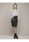 Leather Panel Skirt
