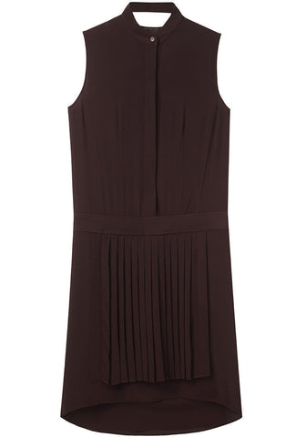 Pleated Apron Oxford Dress